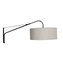 Steinhauer wall luminaire ELEGANT CLASSY with switch, with shade, with strain relief, with plug, adjustable E27 IP20, black matt 
