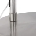 Steinhauer floor lamp SPARKLED LIGHT half round, with switch, with shade, with plug, adjustable E27 IP20, steel brushed 