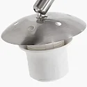 Steinhauer floor lamp SPARKLED LIGHT half round, with switch, with shade, with plug, adjustable E27 IP20, steel brushed 