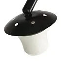 Steinhauer floor lamp SPARKLED LIGHT half round, with switch, with shade, with plug, adjustable E27 IP20, black matt 