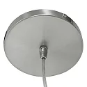 Steinhauer pendant luminaire SPARKLED LIGHT cylindrical, with shade E27 IP20, steel brushed dimmable