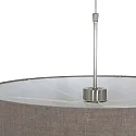 Steinhauer pendant luminaire SPARKLED LIGHT cylindrical, with shade E27 IP20, steel brushed dimmable