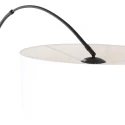 Steinhauer Staande lamp SPARKLED LIGHT cilindrisch, met schakelaar, met lampenkap, met stekker, instelbaar E27 IP20, zwart mat dimbaar