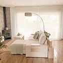 Steinhauer floor lamp SPARKLED LIGHT cylindrical, with switch, with shade, with plug, adjustable E27 IP20, steel brushed dimmable