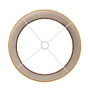 Steinhauer Lampenkap KAPPEN - Ø 50CM cilindrisch, goud mat, zand