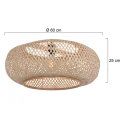 anne light & home Lampenkap K2000HS, bruin, hout