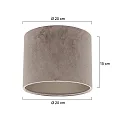 Steinhauer shade KAPPEN - Ø 20CM high, cylindrical, silver