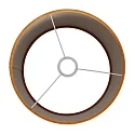Steinhauer shade KAPPEN - Ø 30CM cylindrical, gold matt, sand coloured