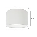 Steinhauer Lampenkap KAPPEN - Ø 30CM cilindrisch, wit