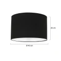 shade KAPPEN - Ø 40CM high, cylindrical, black