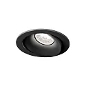 Inbouwspot RONY 1.0 - LED rond, multipower, cardanisch draaien, met klemveren IP20, zwart mat dimbaar
