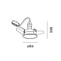 Wever & Ducré Recessed spot DEEP 1.0 PAR16, GU10 max. 12W, with leaf springs, black