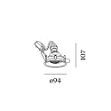 Wever & Ducré Recessed spot DEEP ADJUST 1.0 PAR16, GU10 max. 12W, with leaf springs, white