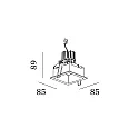 Wever & Ducré Plafondinbouwarmatuur PLANO 1-vlams IP44, wit dimbaar