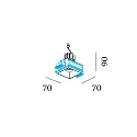 Wever & Ducré recessed spotlight STRANGE TRIMLESS 1.0 - LED 1 flame, square, flush, cardanic swivelling IP20, mat, deep black dimmable