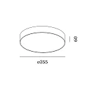 Wever & Ducré Wand- en plafondarmatuur ROBY 3.5 groot IP44, wit dimbaar