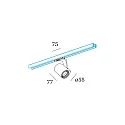 Wever & Ducré 1-phase Spot SQUBE ON TRACK 1.0 PAR16, GU10 max. 12W, incl. adapter, white