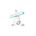 Wever & Ducré 3-fase spot SQUBE ON TRACK 3.0 met adapter IP20, zwart dimbaar