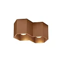 Ceiling luminaire HEXO 2.0 PAR16, 2x GU10 max. 12W, copper