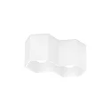 Downlight HEXO 2.0 - PAR16 2-vlams, hoekig, zonder reflector GU10 IP20, mat, verkeerswit dimbaar