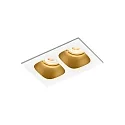 Downlight PIRRO 2.0 2-vlams IP20, goud, wit dimbaar