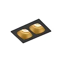 LED Recessed spot PIRRO 2.0, 2 spots, 2x 4.5W 3000K, CRi >90, dimmable, black gold