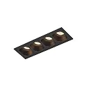 LED Recessed spot PIRRO 4.0, 4 spots, 4x 4.5W 3000K, CRi >90, dimmable, black