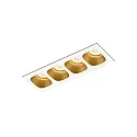 LED Recessed spot PIRRO 4.0, 4 spots, 4x 4.5W 2700K, CRi >90, dimmable, white gold