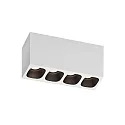 Downlight PIRRO 4.0 4-vlams IP20, zwart, wit dimbaar