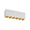 Plafondarmatuur PIRRO 6.0 6-vlams IP20, goud, wit dimbaar