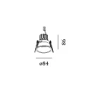 Wever & Ducré Inbouwspot DEEPER 1.0 - LED stijf, multipower, met bladveren IP20, mat, verkeerswit dimbaar