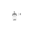 Wever & Ducré LED Recessed spot DEEP PETIT 1.0, 350mA, 18V, 6W 3000K, CRi >90, gold
