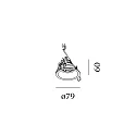 Wever & Ducré LED Recessed spot DEEP PETIT ADJUST 1.0, 350mA, 6W 3000K, CRi >90, with standard springs, gold