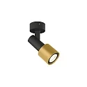 Wall /Ceiling luminaire SARA 1.0 PAR16, GU10 max. 12W, swivelling 90°, black gold