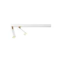 LED Ceiling luminaire MICK 2.0, 2 flames, 45cm, 2x7W 3000K, CRi >90, dimmable, white gold