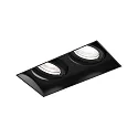 Plafondinbouwarmatuur STRANGE PETIT TRIMLESS 2.0 hoekig, flush, cardanisch draaien IP20, mat, gitzwart dimbaar