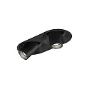 Inbouwspot BLIEK ROUND PETIT 2.0 - LED 2-vlams, cardanisch draaien, half ingebouwd, met klemveren IP20, mat, gitzwart dimbaar