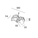Wever & Ducré Inbouwspot BLIEK ROUND PETIT 2.0 - LED 2-vlams, cardanisch draaien, half ingebouwd, met klemveren IP20, mat, gitzwart dimbaar