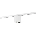 1-fase spot PIRRO SPOT ON TRACK 2.0 2-vlams, Incl. 1-fase adapter IP20, zwart mat, wit mat dimbaar