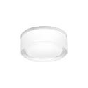 Plafondarmatuur MIRBI IP44 1.0 rond, met bladveren, half ingebouwd IP44 / IP20, verkeerswit dimbaar