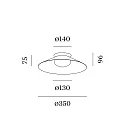 Wever & Ducré Plafondarmatuur CLEA CEILING SURF 1.0 IP20, jade dimbaar