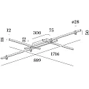 Wever & Ducré Plafondarmatuur TRACE GRID 2.0 up down, direct / indirect IP20, mat, gitzwart dimbaar