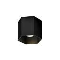 Plafondarmatuur HEXO CEILING SURF 1.0 1-vlams IP20, zwart mat dimbaar
