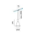Wever & Ducré 1-fase pendelarmatuur ODREY ON TRACK 1.4 Incl. 1-fase adapter GU10 IP20, zwart mat