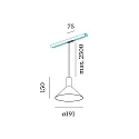 Wever & Ducré 1-fase pendelarmatuur ODREY ON TRACK 1.6 Incl. 1-fase adapter GU10 IP20, wit mat