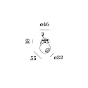 Wever & Ducré Plafondarmatuur LECA 1.0 - 350MA cardanisch draaien, baalvormig, half ingebouwd IP20, zwart mat dimbaar