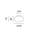 Wever & Ducré Plafondarmatuur PERLEZ IP44 2.0 - Ø 16CM gekamd, met afstandhouder IP44, wit dimbaar