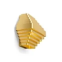 Wandarmatuur J.J.W. 01 E27 IP20, goud dimbaar