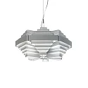 Wever & Ducré Pendelarmatuur J.J.W. 042 E27 IP20, zilver dimbaar