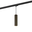 3-fase pendelarmatuur HEXO ON TRACK 3.0 - PAR16 hoekig, lang, met adapter GU10 IP20, brons dimbaar